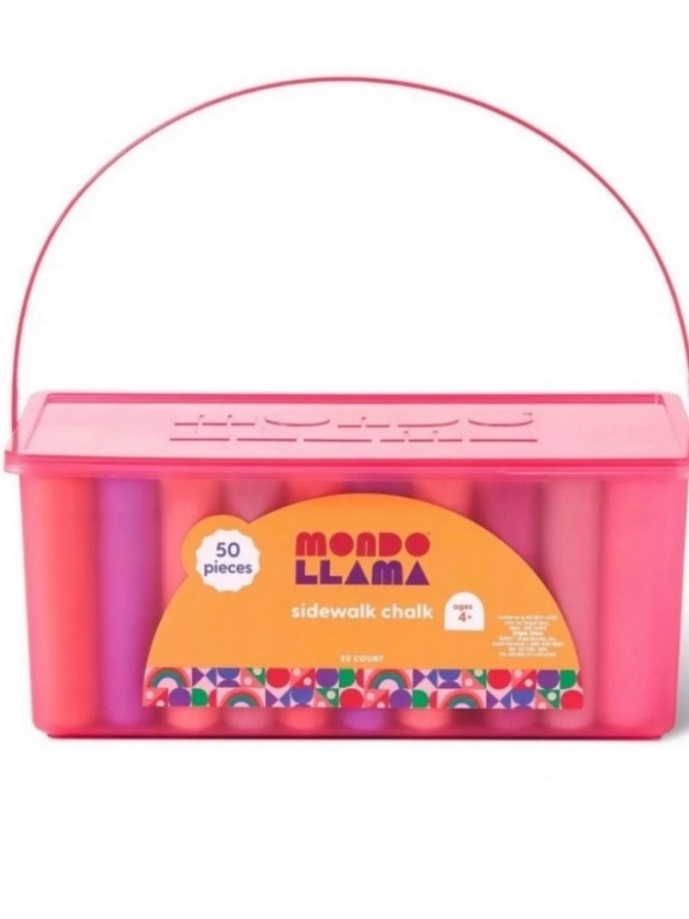 Pink Sidewalk Chalk Set - 50 Pieces